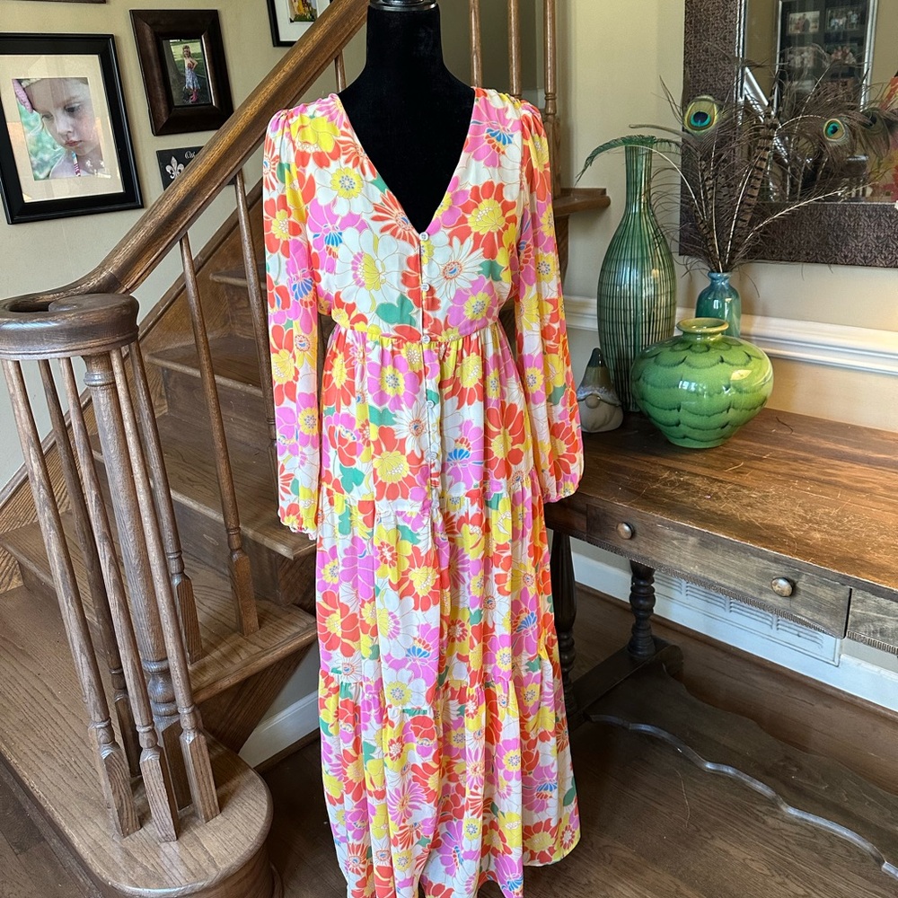 Floral Multicolor Maxi Dress
